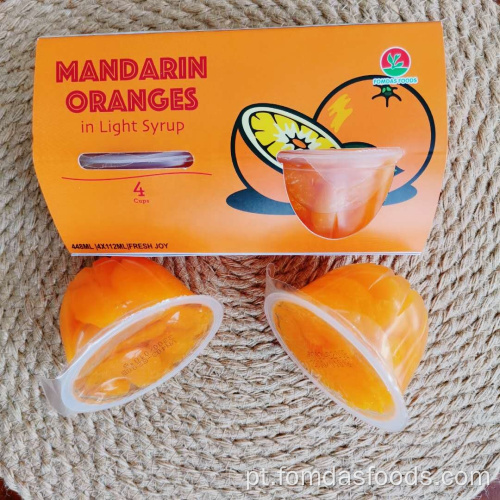 Copo de frutas 113G mandarim laranja em xarope